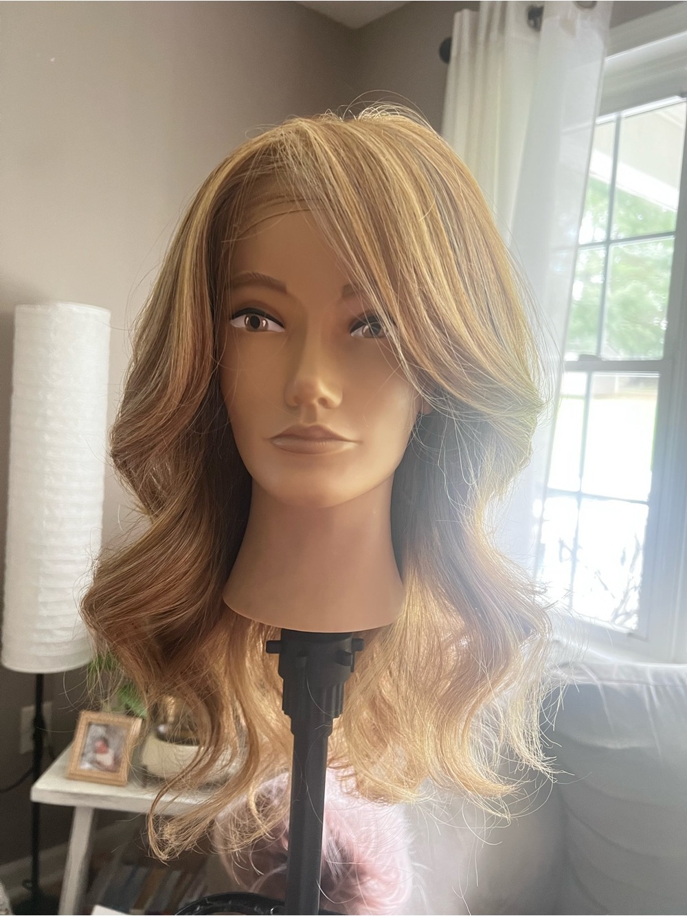 Long Layered Blonde Wig with Soft Waves